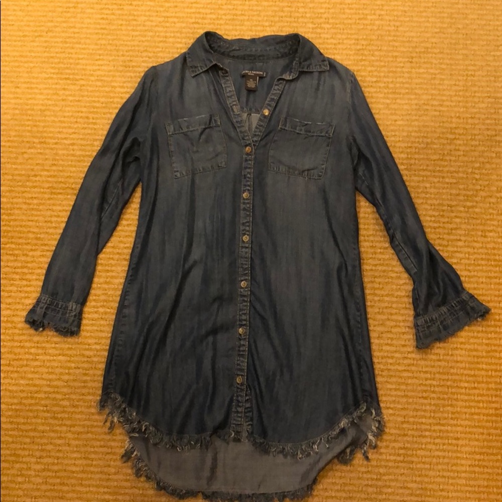 Chelsea & Theodore Denim Shirt Dress Size PS